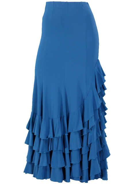 Mermaid Cut Flamenco Skirt with 8 