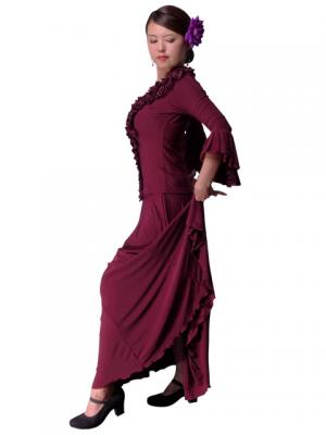 Flamenco Skirts with Multi Panels / Wine / G1004