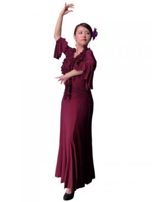 Flamenco Skirts with Multi Panels / Wine / G1004