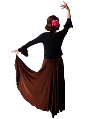 Flamenco Skirts with Multi Panels / Brown / G1169