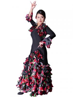 Flamenco Bolero with Rose Frills / Black / G1876b