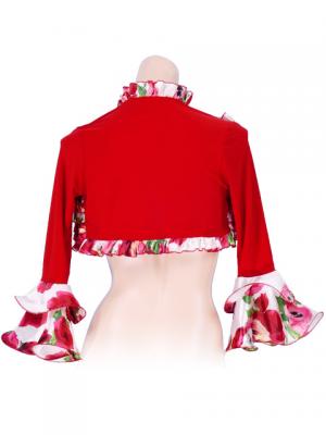 Flamenco Bolero with Rose Frills / Red / G1876r