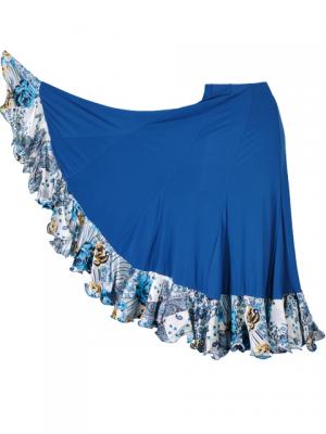 Flamenco Skirt with Rose & Paisley Frills/ Blue / G1900bl