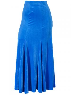 Flamenco Blouse & Skirt Two-piece with Velvet / Two-piece / Blue / G1906blb