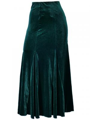 Flamenco Blouse & Skirt Two-piece with Velvet / Two-piece / Green / G1906gb