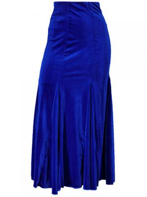 Flamenco Blouse & Skirt Two-piece with Velvet / Two-piece / Royal Blue / G1906rbb