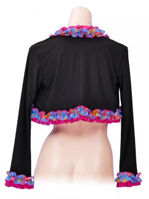 Flamenco Ruffle Long Sleeves Bolero / Dots & Roses frills / Model Adba / G2342bbl