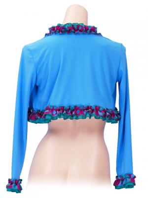 Flamenco Ruffle Long Sleeves Bolero / Dots & Roses frills / Model Adba / G2342lbp