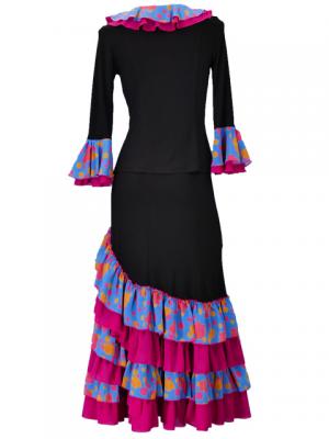 Flamenco Blouse & Skirt / Roses & Dots / Model Carla & Tecla / G2348bbl