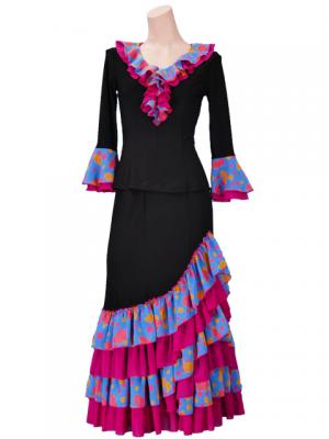 Flamenco Blouse & Skirt / Roses & Dots / Model Carla & Tecla / G2348bbl