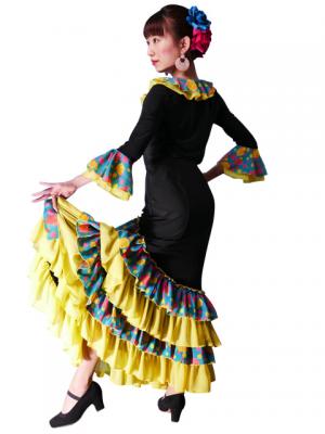 Flamenco Blouse & Skirt / Roses & Dots / Model Carla & Tecla / G2348bg