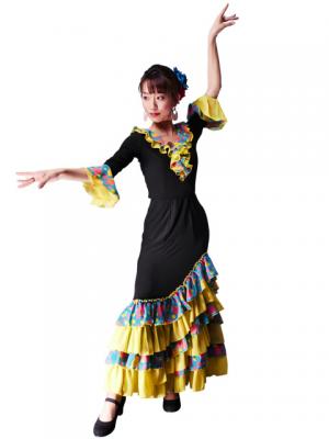 Flamenco Blouse & Skirt / Roses & Dots / Model Carla & Tecla / G2348bg