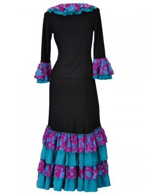 Flamenco Blouse & Skirt / Roses & Dots / Model Carla & Tecla / G2348bp