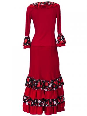 Flamenco Blouse & Skirt / Roses & Dots / Model Carla & Tecla / G2348rb