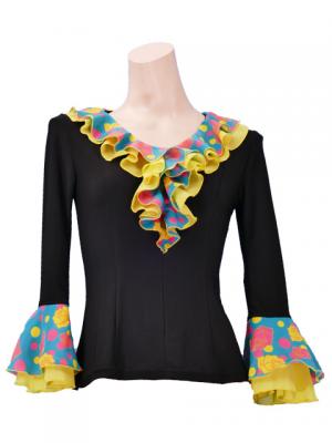 Flamenco Blouse & Skirt / Roses & Dots / Model Carla & Tecla / G2348bg