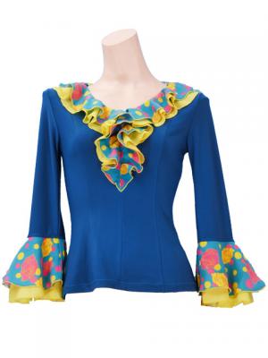 Flamenco Blouse & Skirt / Roses & Dots / Model Carla & Tecla / G2348blg