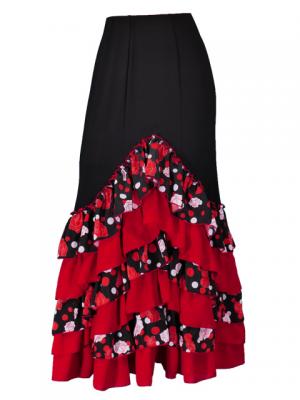 Flamenco Blouse & Skirt / Roses & Dots / Model Carla & Tecla / G2348bb