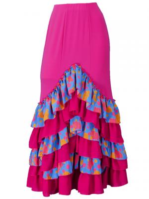 Flamenco Blouse & Skirt / Roses & Dots / Model Carla & Tecla / G2348pibl