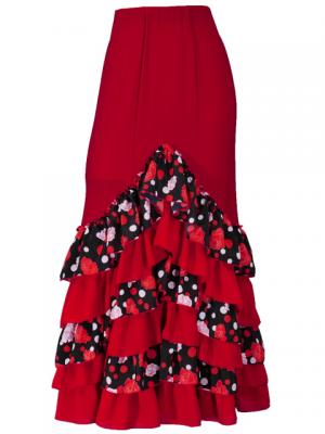 Flamenco Blouse & Skirt / Roses & Dots / Model Carla & Tecla / G2348rb