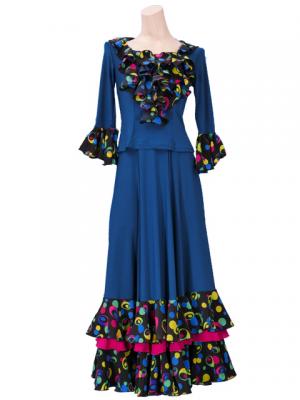 Flamenco Blouse & Skirt / Dots / Model Renata & Pilia / G2351blb