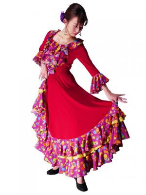 Flamenco Blouse & Skirt / Dots / Model Renata & Pilia / G2351rp