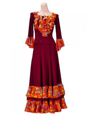 Flamenco Blouse & Skirt / Dots / Model Renata & Pilia / G2351wio