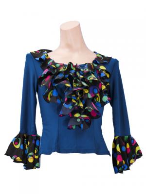 Flamenco Blouse & Skirt / Dots / Model Renata & Pilia / G2351blb