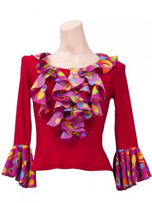 Flamenco Blouse & Skirt / Dots / Model Renata & Pilia / G2351rp