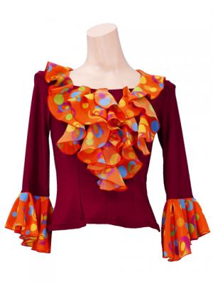 Flamenco Blouse & Skirt / Dots / Model Renata & Pilia / G2351wio