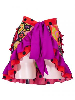 Flamenco Apron with Paisley / Black / Model Ysabel / G2381bk