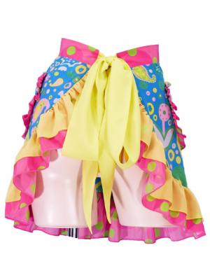 Flamenco Apron with Paisley / Green / Model Ysabel / G2381gr