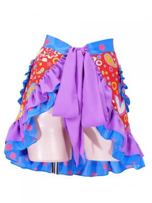 Flamenco Apron with Paisley / Red / Model Ysabel / G2381rd