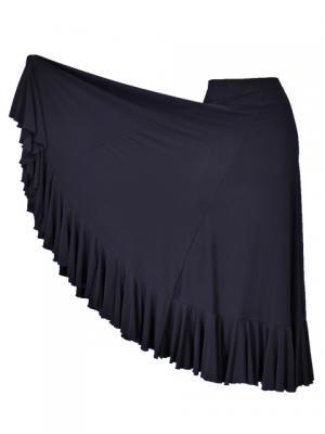 Flamenco Skirt with Single Frill/ Black / G2409bk
