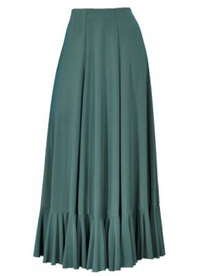 Flamenco Skirt with Single Frill/ Green / G2409gr