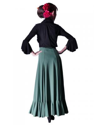 Flamenco Skirt with Single Frill/ Green / G2409gr