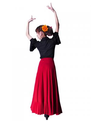 Flamenco Skirt with Single Frill/ Red / G2409rd