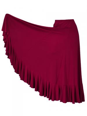 Flamenco Skirt with Single Frill/ Wine / G2409wi