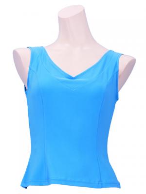 Flamenco Sleeveless Blouse / Light Blue / G2433lbl