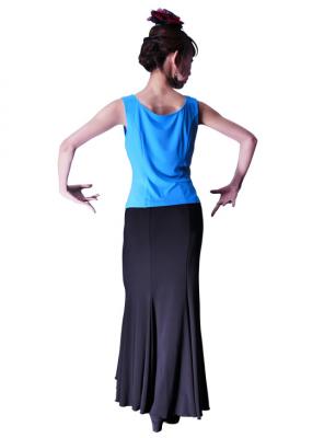 Flamenco Sleeveless Blouse / Light Blue / G2433lbl