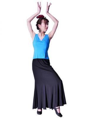 Flamenco Sleeveless Blouse / Light Blue / G2433lbl
