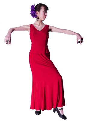 Flamenco Sleeveless Blouse / Red / G2433rd