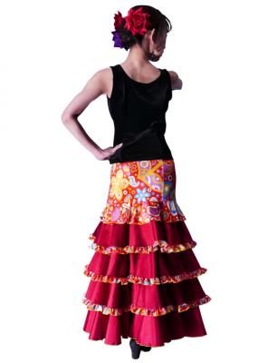 Flamenco Sleeveless Blouse with Velvet / Black / G2434bkb