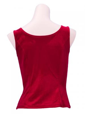Flamenco Sleeveless Blouse with Velvet / Red / G2434rdb