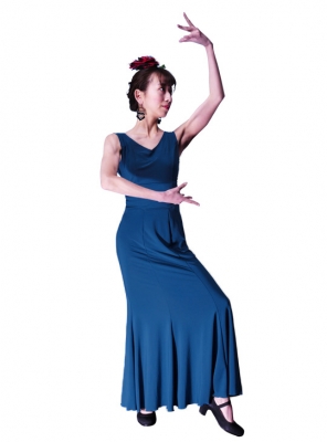 Flamenco Semi - Mermaid with High Waist Skirt/ Blue Green / G2442bgr