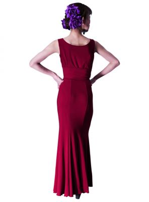 Flamenco Semi - Mermaid with High Waist Skirt/ Wine / G2442wi