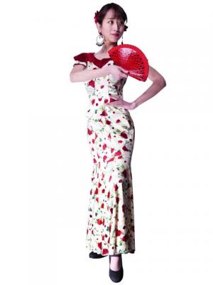 Flamenco Blouse & Skirt / Rose / G2449rdwh