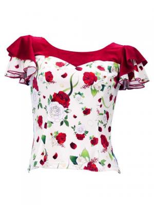 Flamenco Blouse & Skirt / Rose / G2449rdwh