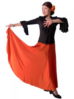 Flamenco Skirts with Multi Panels / Orange / G37o