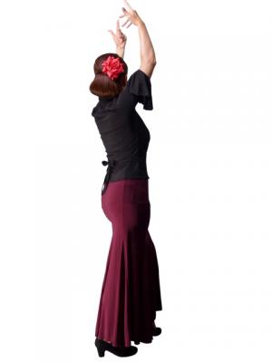 Mermaid Cut  Flamenco Skirt / WineRed / G598