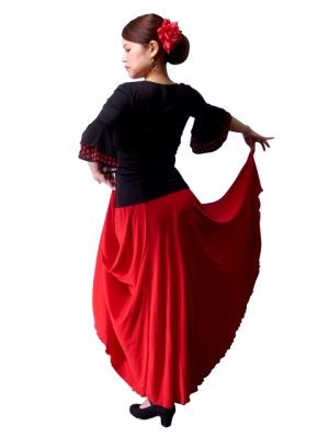 Flamenco Skirts with Multi Panels / Red / G80r